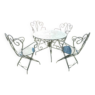 Wrought iron garden furniture