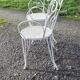 Paire de fauteuils de jardin 1900 en fer forgé