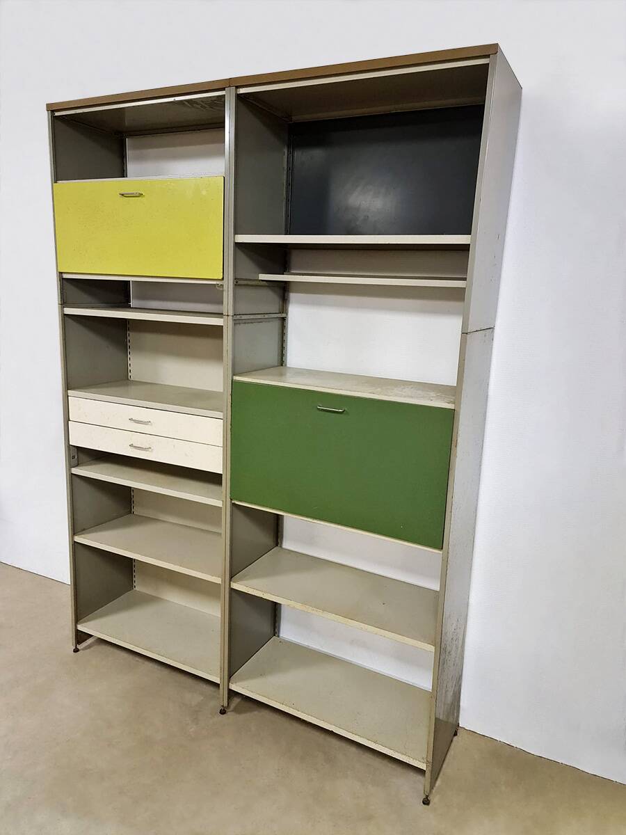 Vintage metal cabinet 5600 A.R. Cordemeijer Gispen 1960