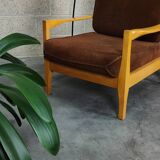 Pair of Czechoslovakian armchairs 1980 corduroy