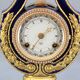 Pendule marie antoinette lyre bleue cobalt et or 24 carats