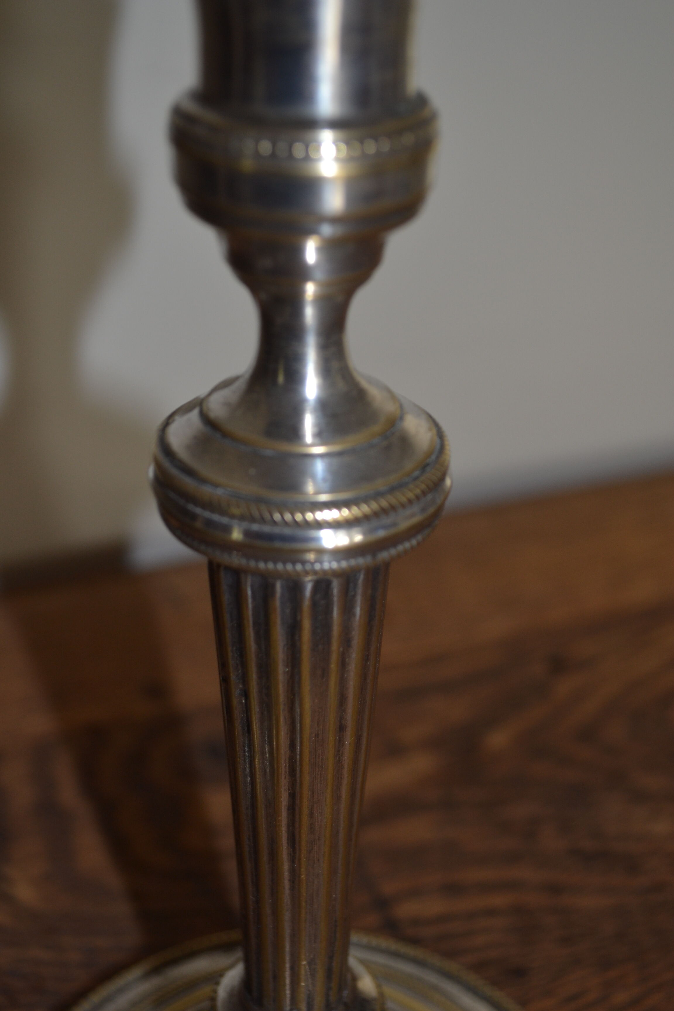 Pair of silver candlesticks