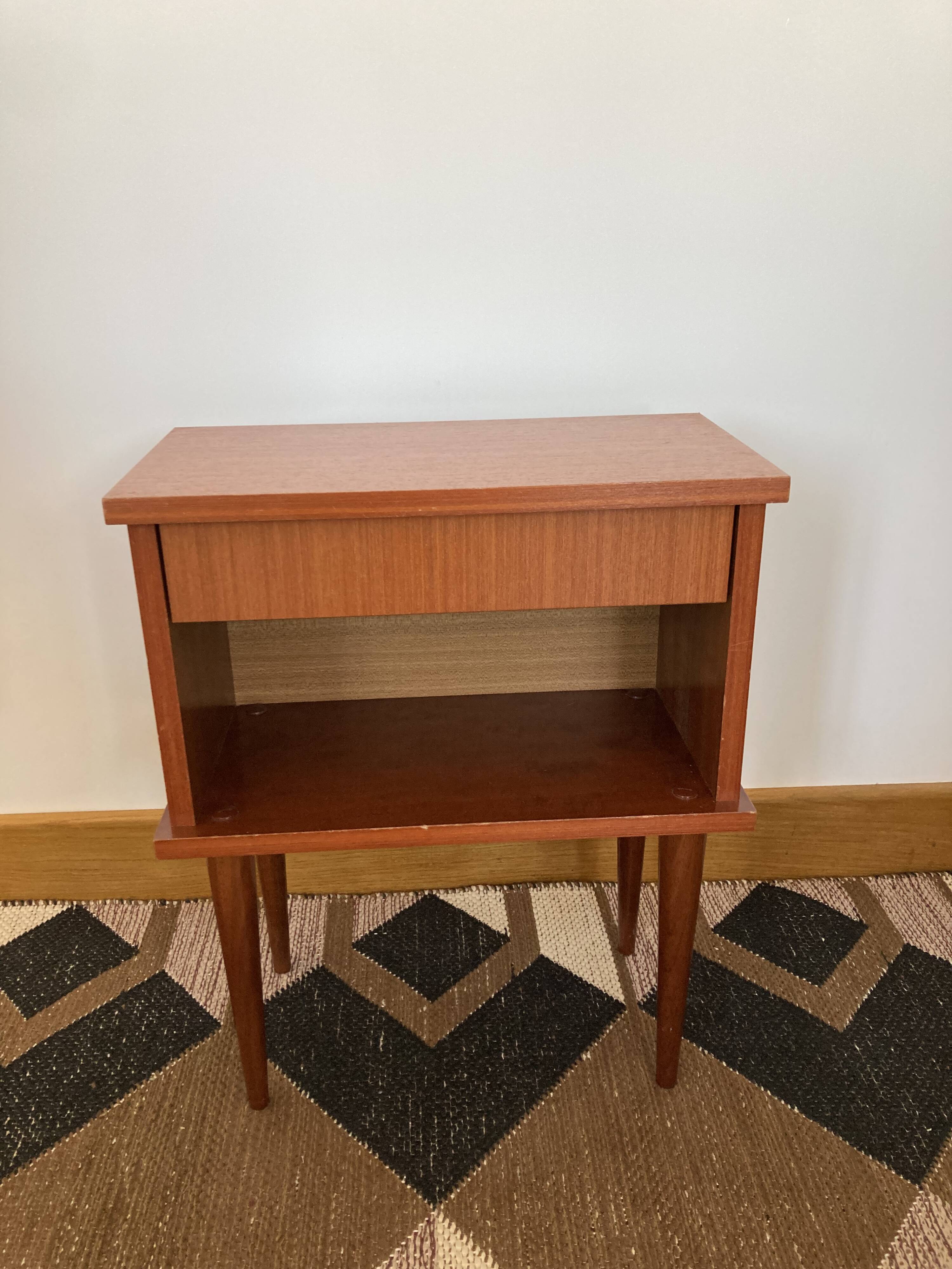 Bedside table compass legs