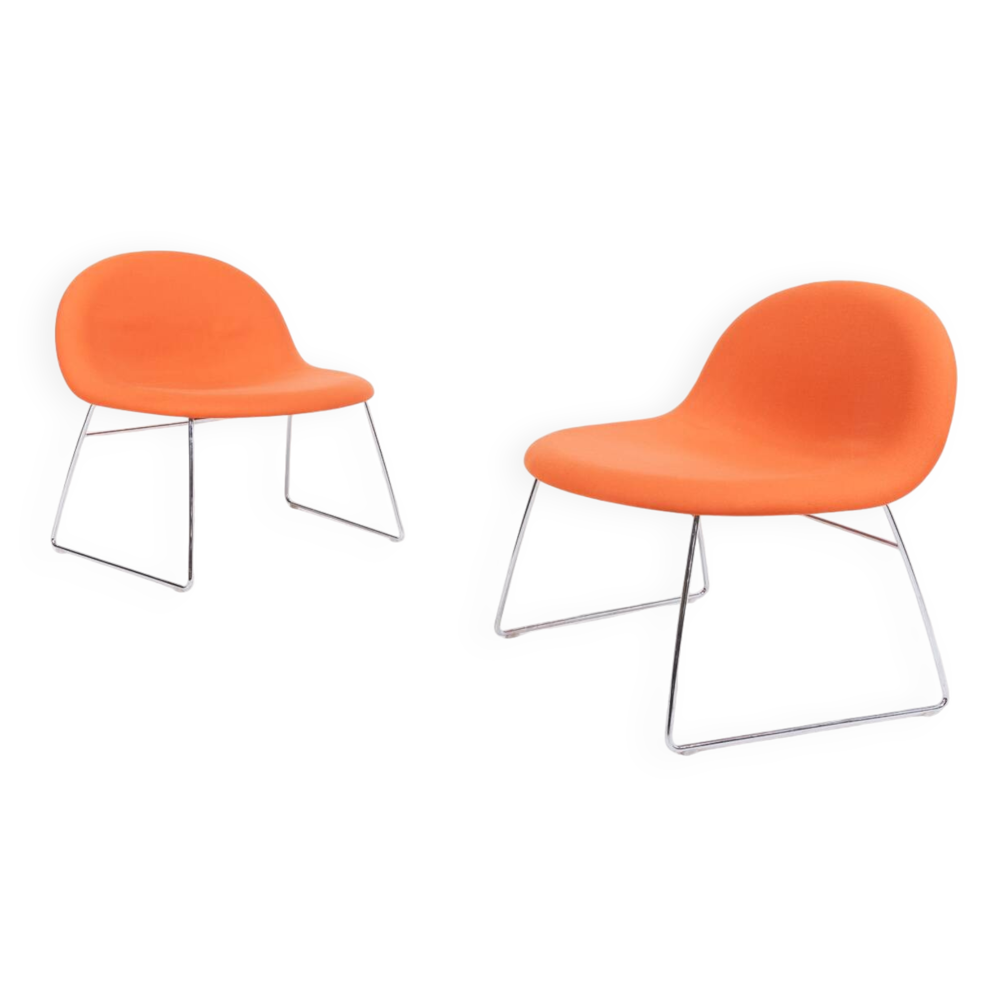 Paire de chaises longues au design danois « 3D » de Komplot Design pour Gubi