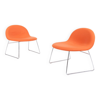 Paire de chaises longues au design danois « 3D » de Komplot Design pour Gubi
