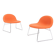Paire de chaises longues au design danois « 3D » de Komplot Design pour Gubi