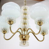 Set of chandelier and wall lamp, 1970´s.