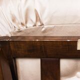 Armchair in beige fabric 70s vintage modern