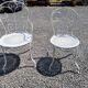 Salon de jardin ancien en fer forgé 3 fauteuils + 2 chaises