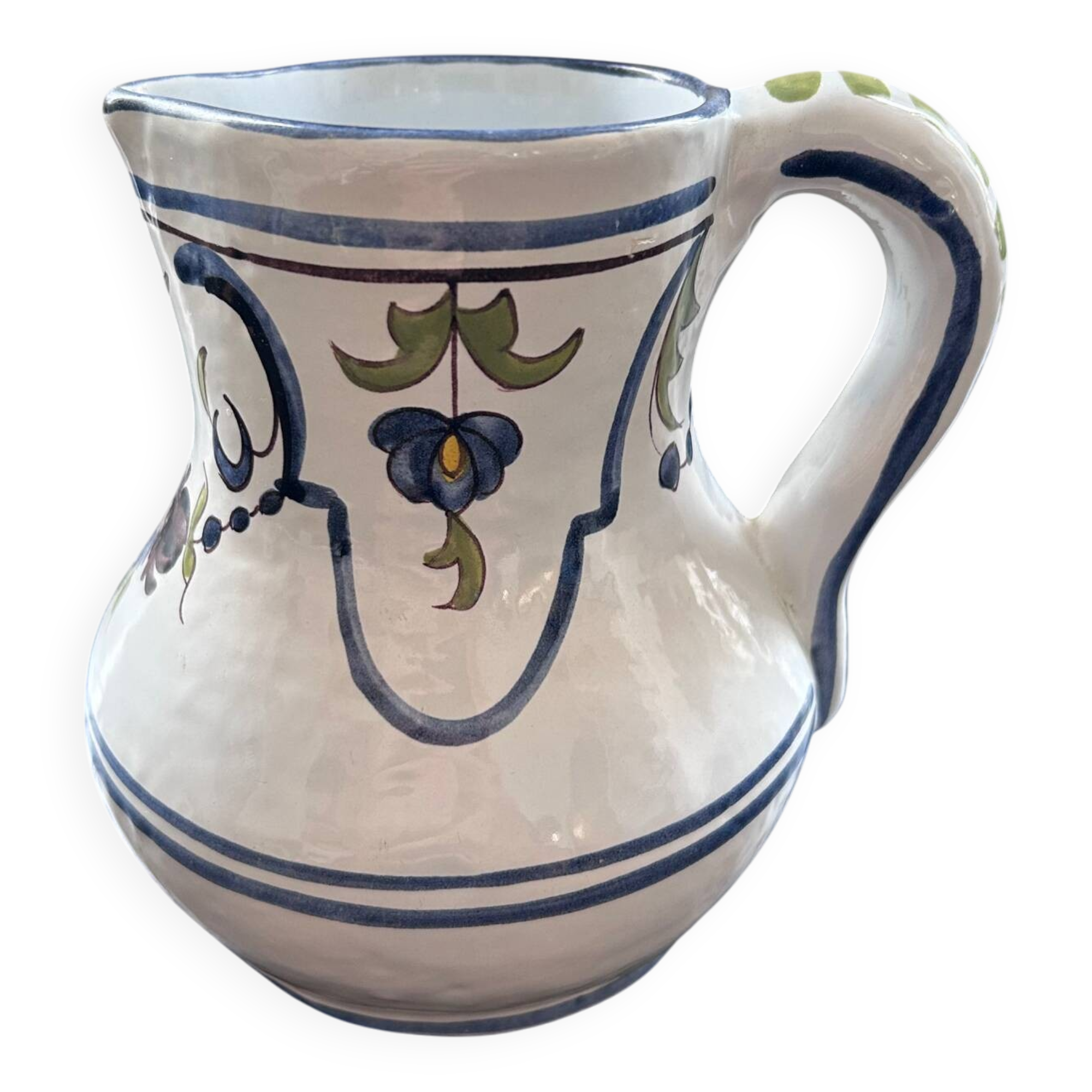 Blue floral decor pitcher