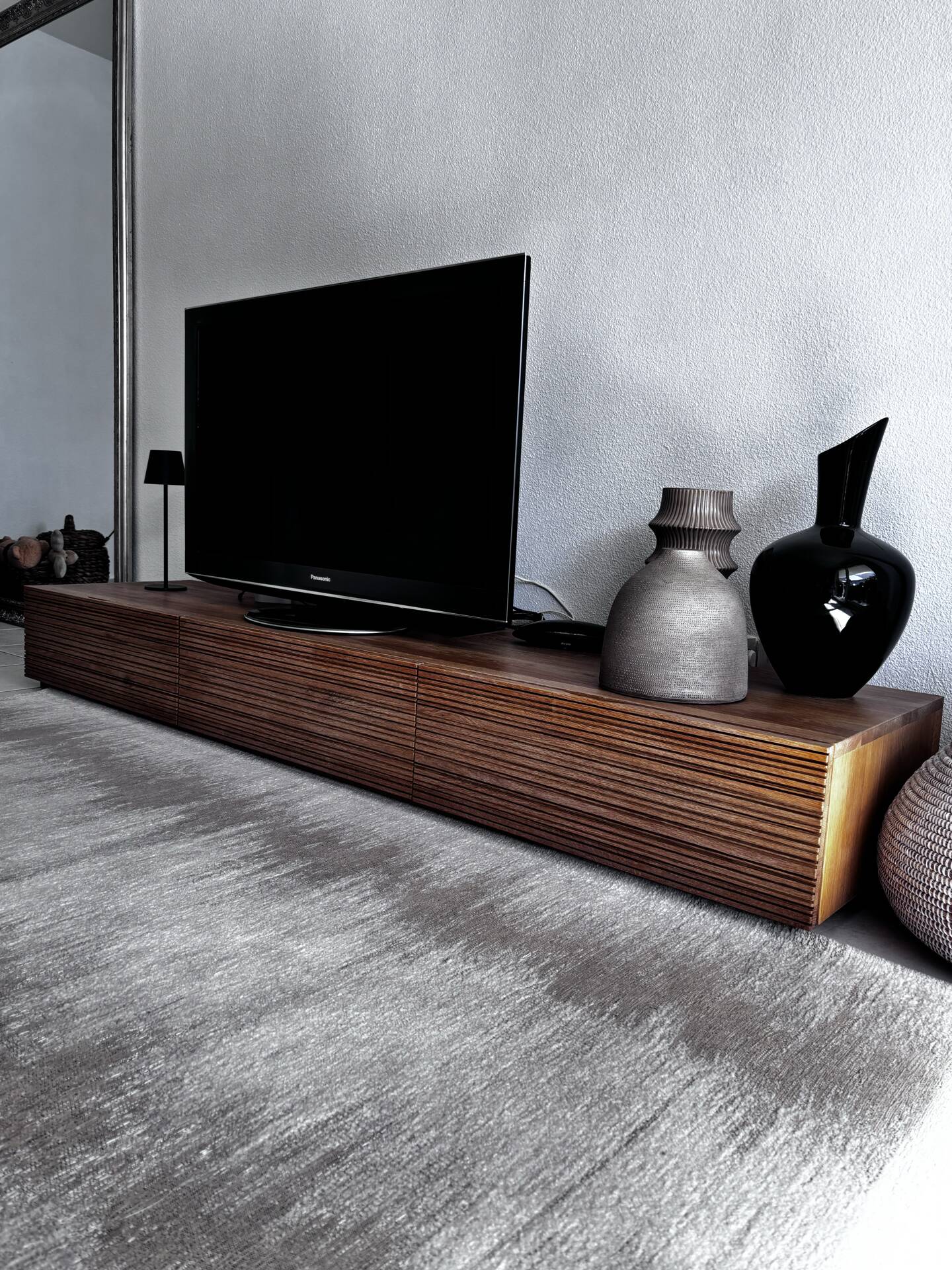Solid oak TV unit