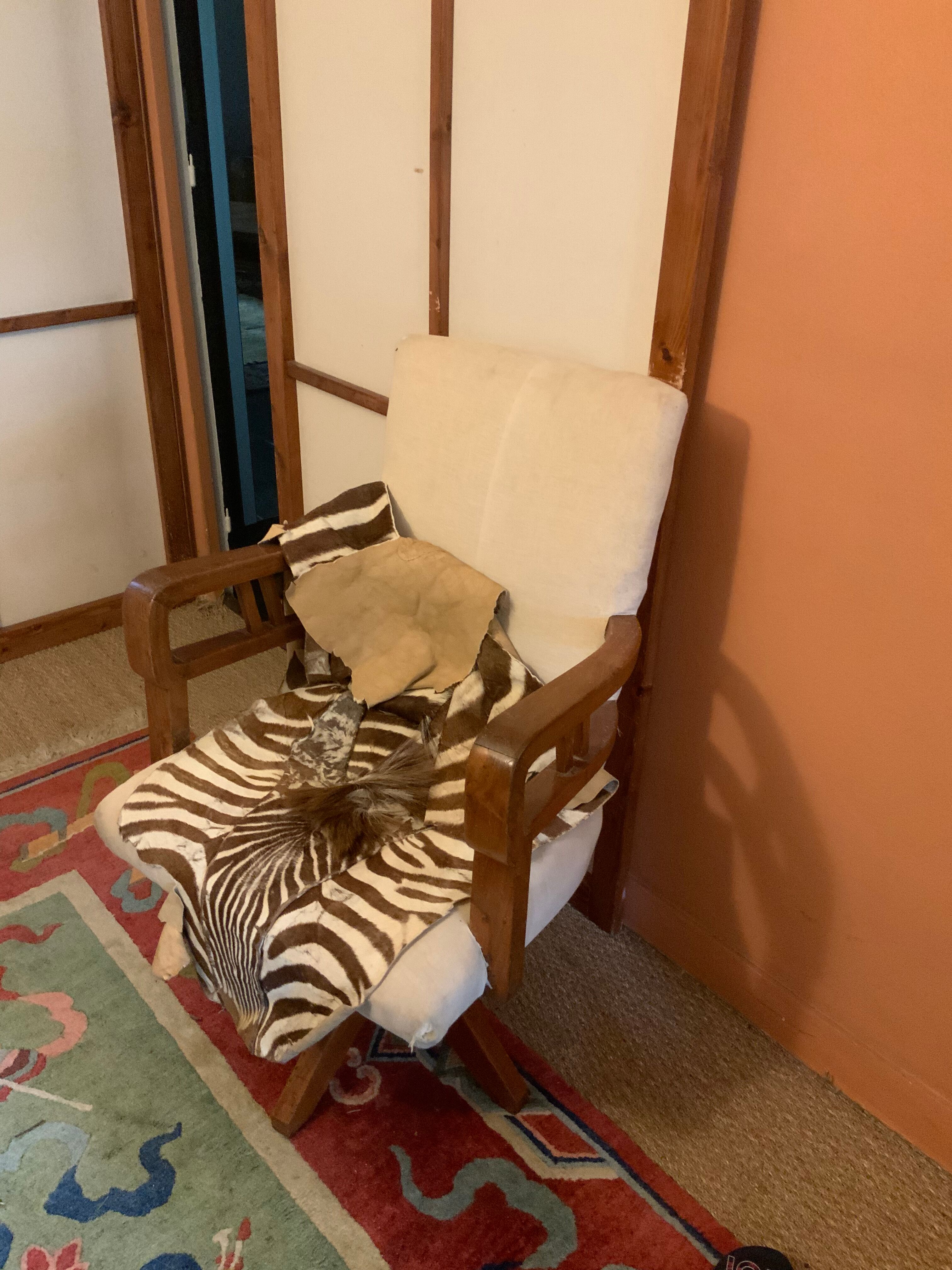 Mahogany marine chair