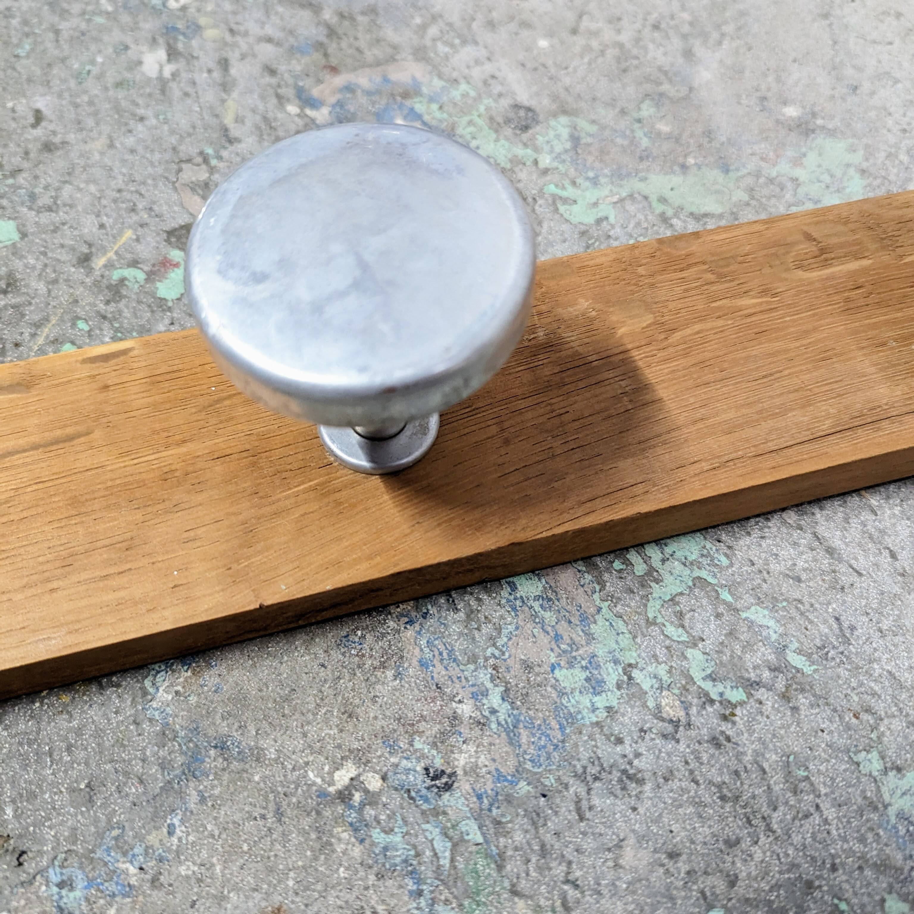 Wood and chrome coat rack