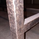 Rectangular steel and wood table