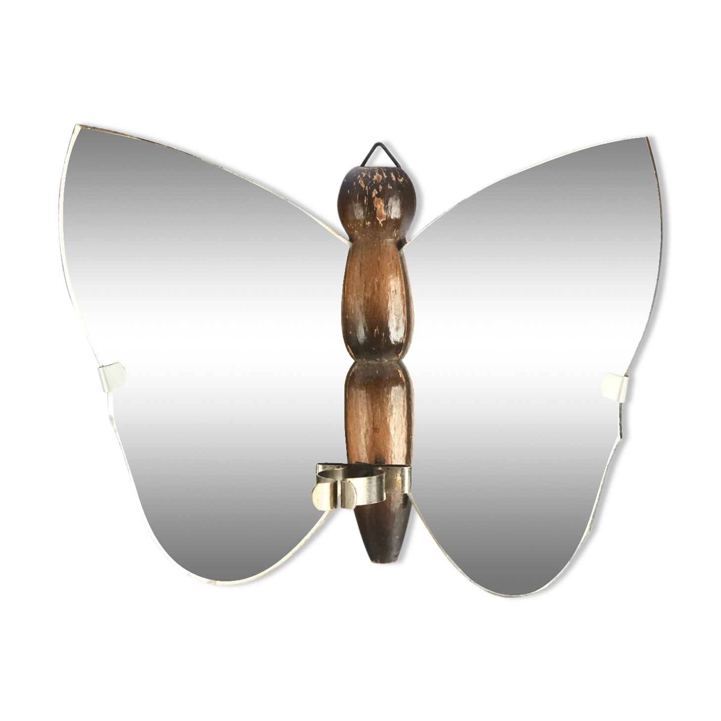 butterfly mirror photophore butterfly wall candlestick 18x15cm