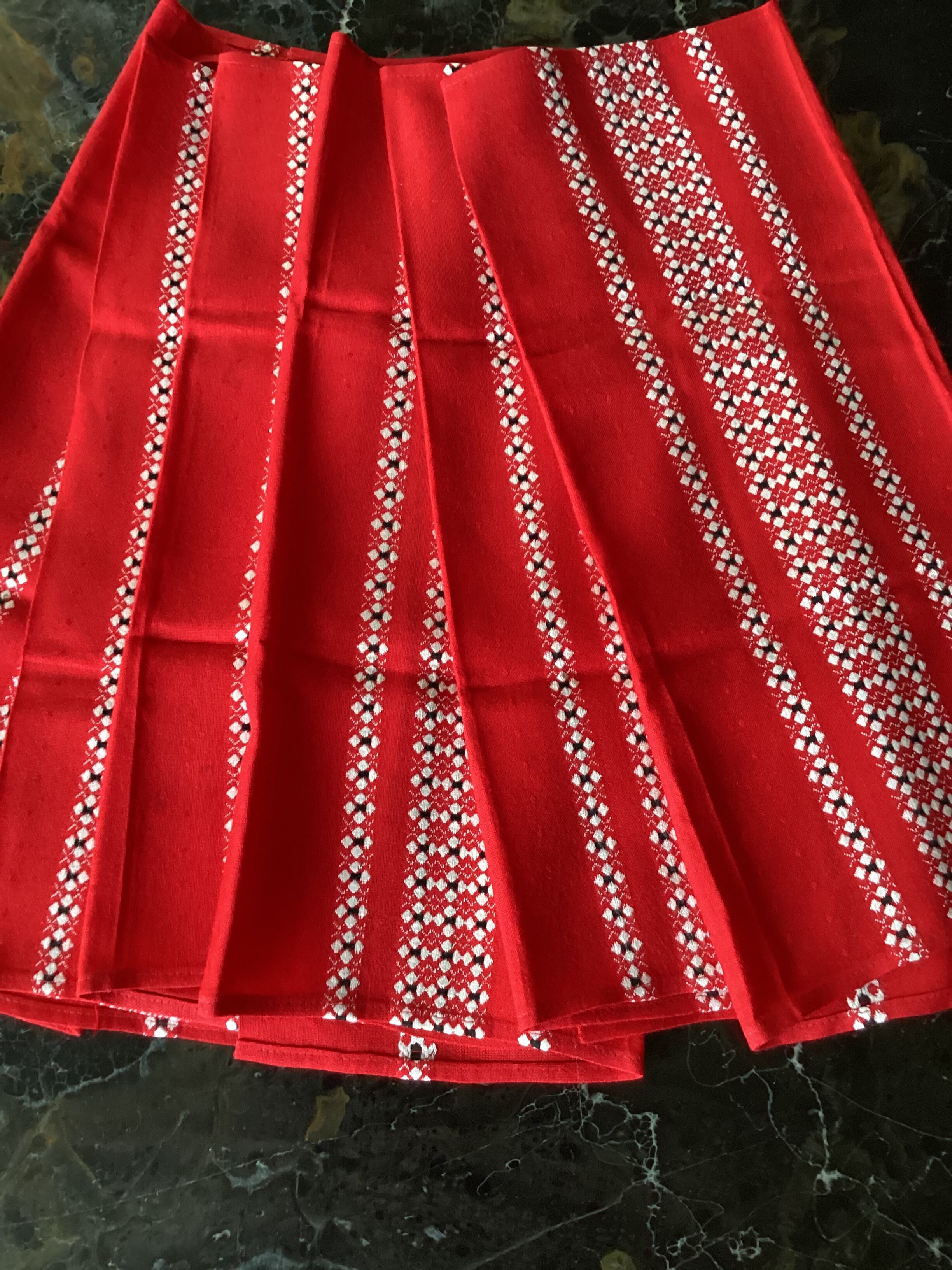 Set of six napkins in cotton / linen vintage dimension: height -52cm- width -48cm-