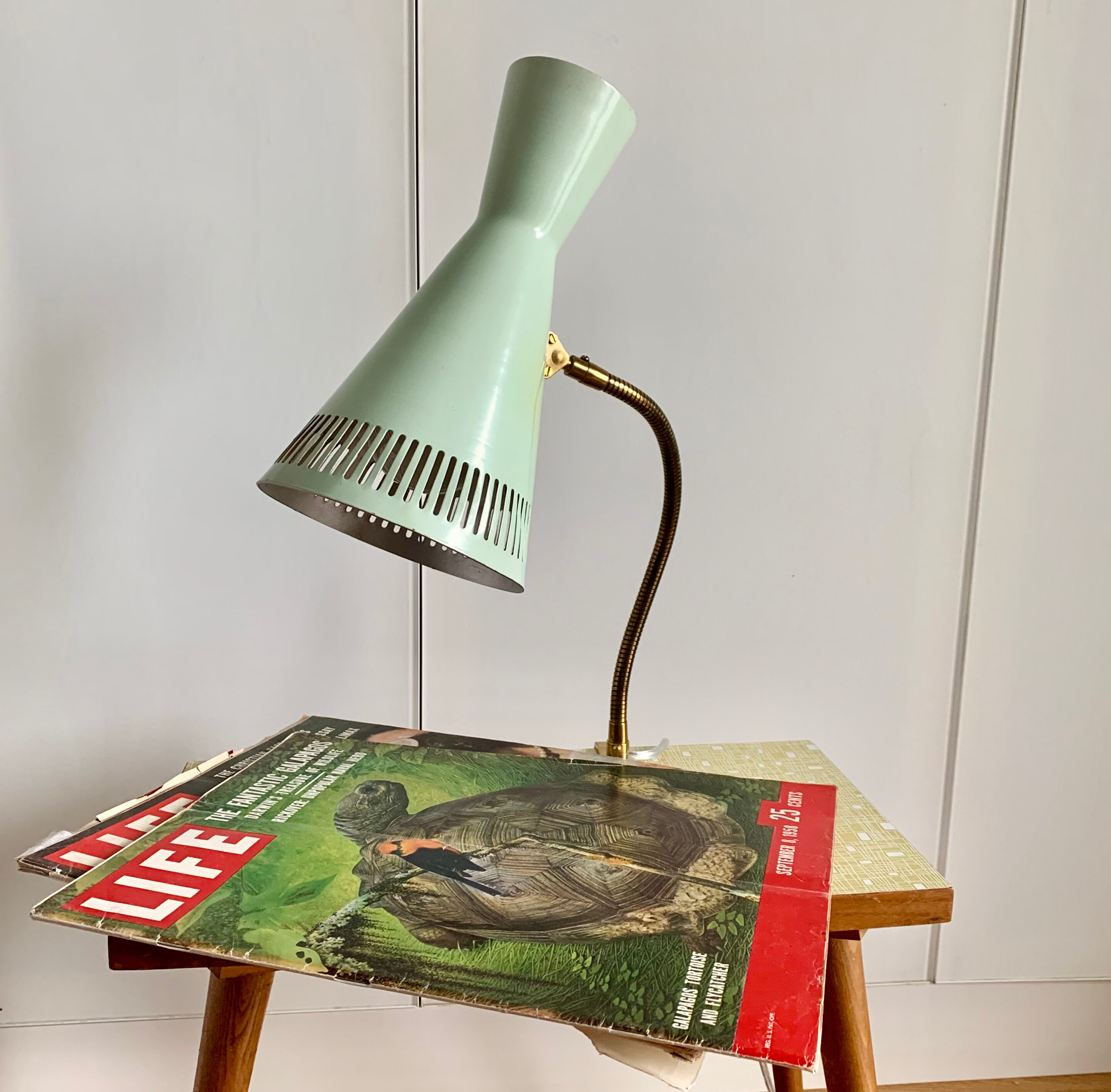 Mid-century italian brass table lamp, 1950s