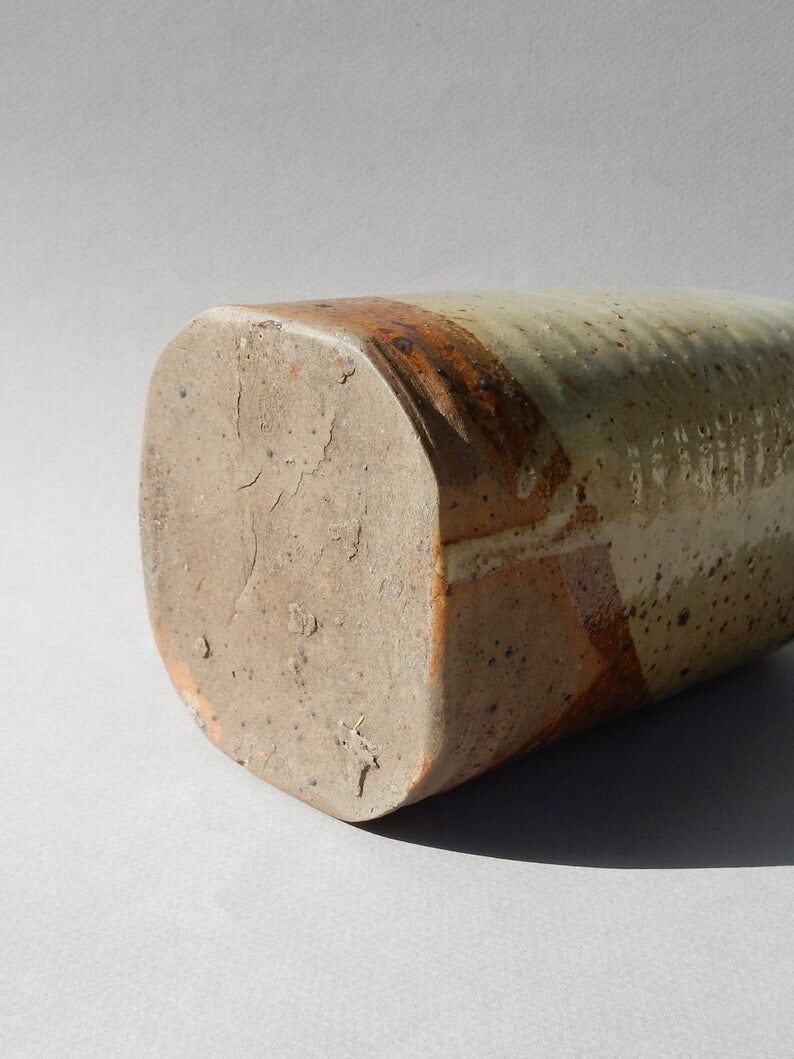 Bouteille en grès pyrité émaillé fabriquée en France