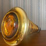 Metallic Amber Glass Table Lamp by Gustav Leek for Orrefors, 1960s