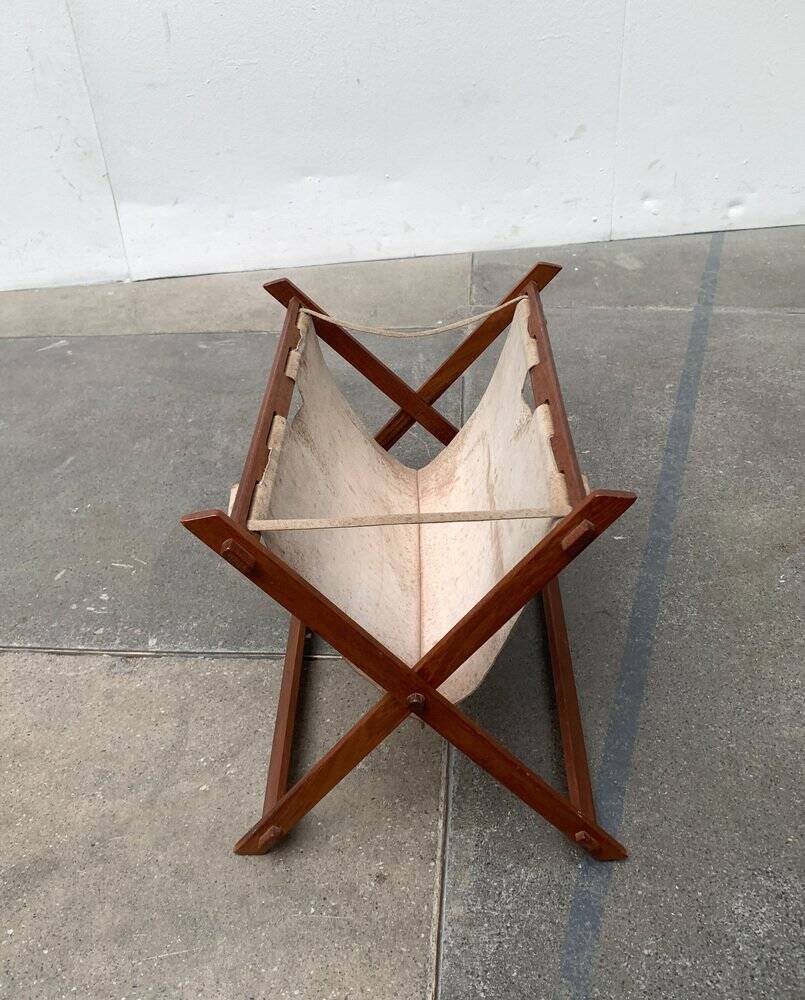 Mid-century folding magazine rack in teak, 1960s
