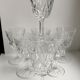 Set of 7 glasses of wine / crystal water 60s