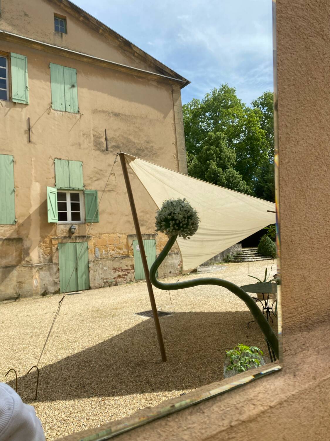 Vintage beveled mirror