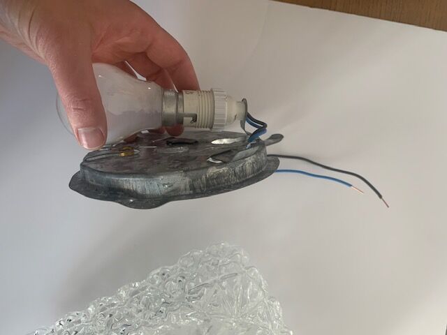 Chisled glass ceiling light