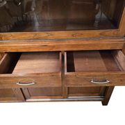 XL vintage wooden display cabinet / sideboard / wall cupboard