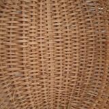 Wicker laundry basket with handles
