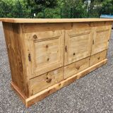 Old trade furniture with 3 drawers and 3 doors