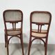 Chaises Art Nouveau en bois courbé
