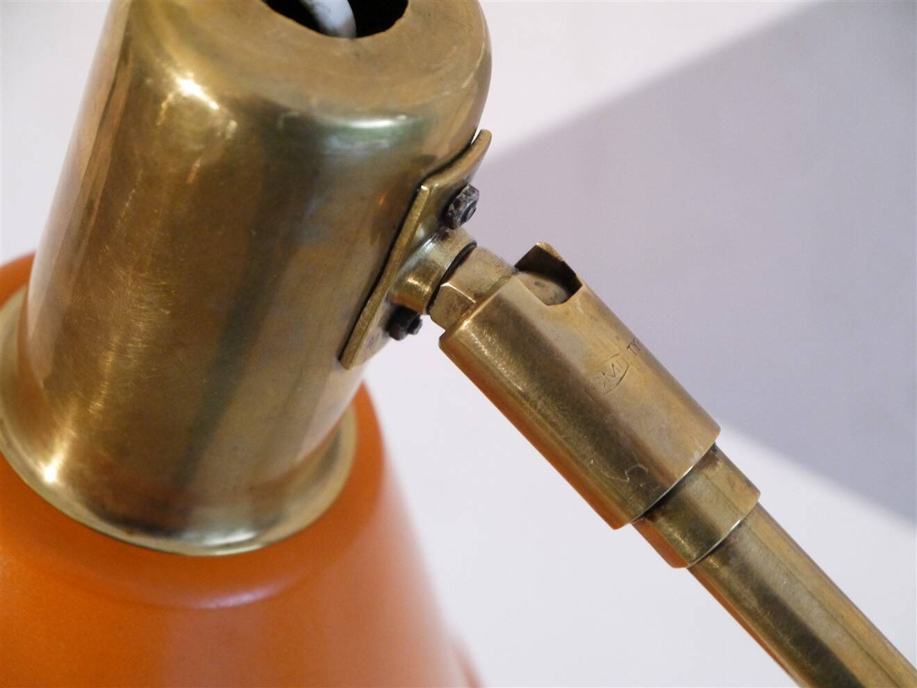 Scandinavian lamp in metal and brass from the 1970s.