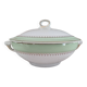 Soupière marli vert d'eau et frise dorée Cafés Lemaire