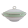 Soupière marli vert d'eau et frise dorée Cafés Lemaire