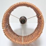 Wood lamp turned vintage rope blinds