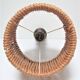 Wood lamp turned vintage rope blinds