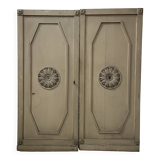 Set of two moulded panel doors from the 19th century.