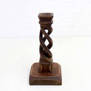 Carved wooden candle holder 1950