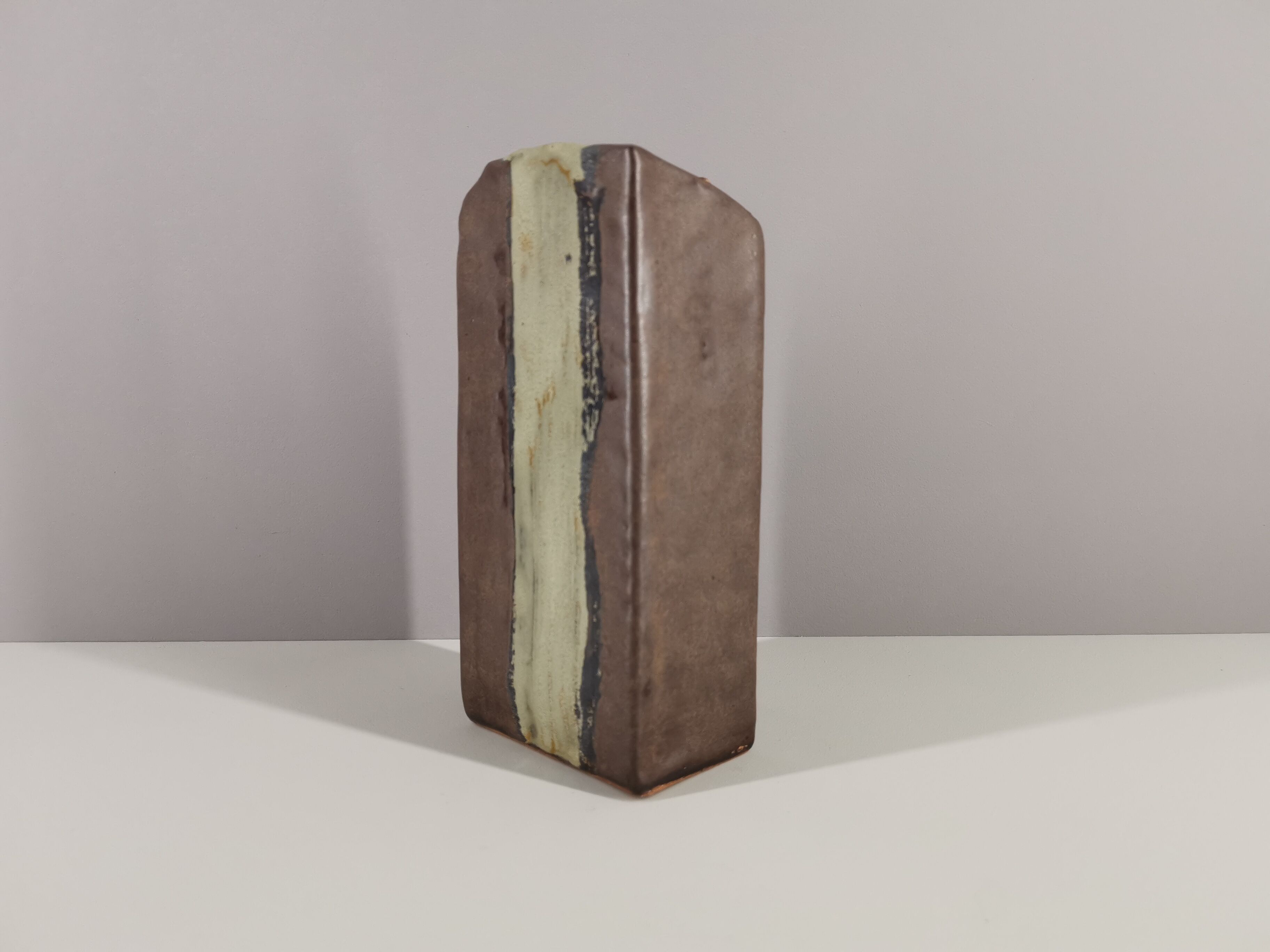 Brutalist vase signed 90s / collection / French ceramics / signature / France / vintage