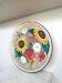 Vintage Hand-Painted Floral Clay Wall Plate - 1970s Yugoslavia