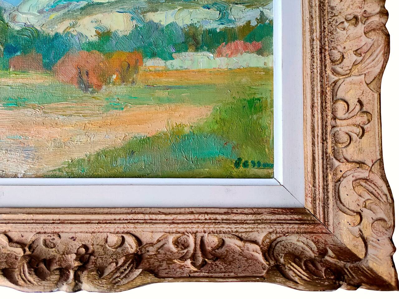Painting besson (françois, 1904-1987) – hst (oil on canvas) – “les baux, 1969”