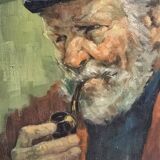 Oil on canvas "The Sailor"