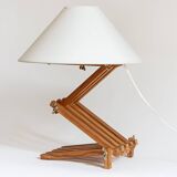 Wooden accordion lamp, 1970s