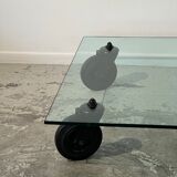 Tavolo coffee table con ruote by Gae Aulenti for Fontana Arte 1980