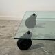 Tavolo coffee table con ruote by Gae Aulenti for Fontana Arte 1980