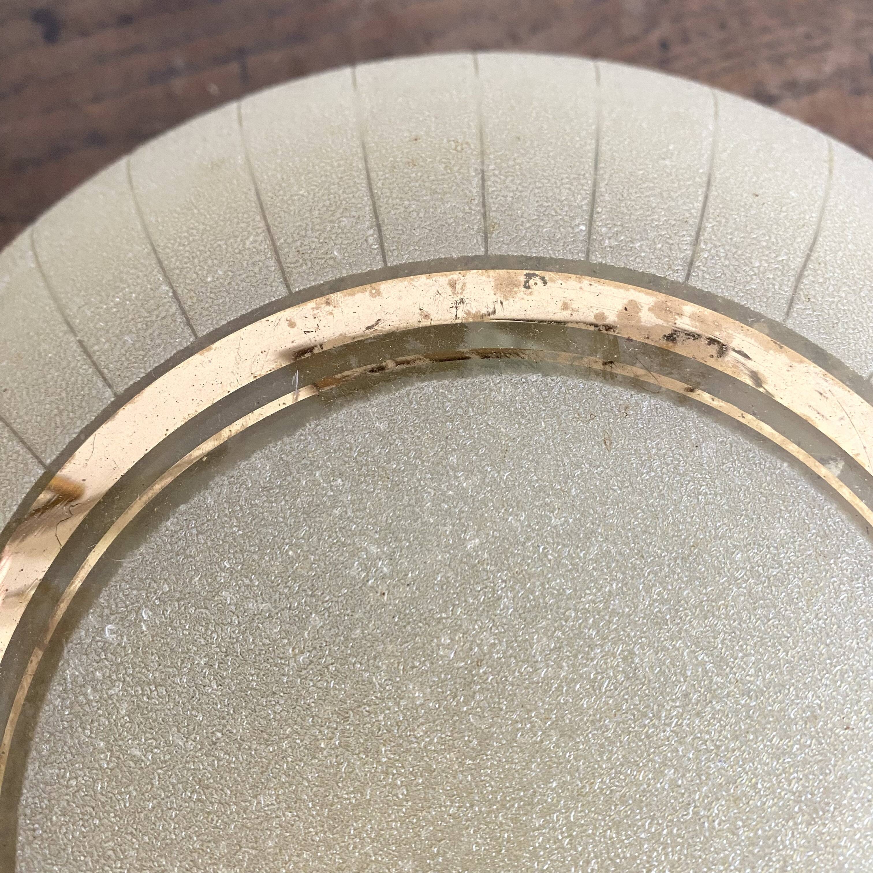 Retro ceiling light in granite glass and gold