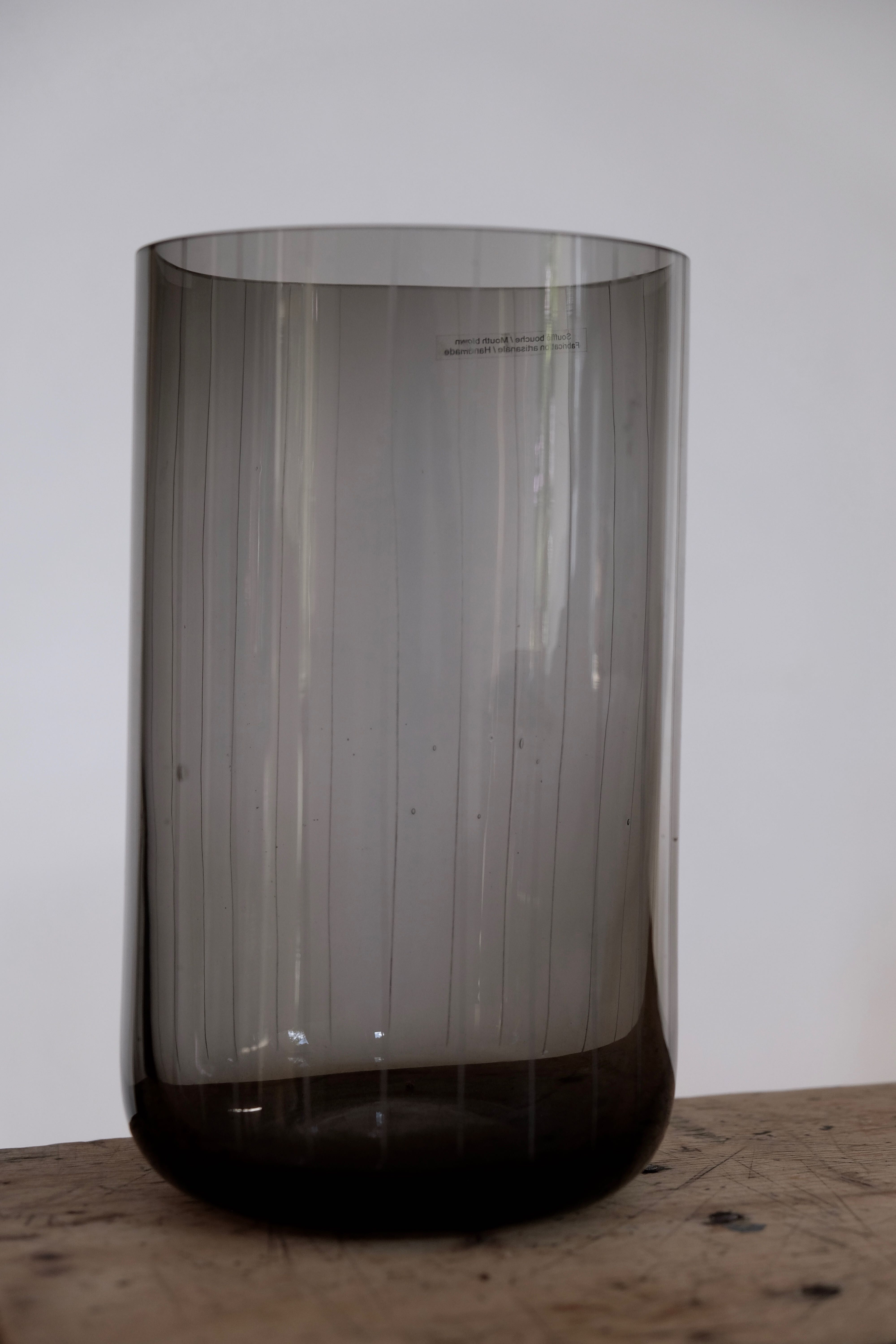 Vase mouth-blown glass 50s