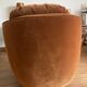 Fauteuil boule alpine AMPM velours Orange