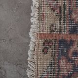 Vintage Turkish rug from Oushak, handwoven 66x730 cm