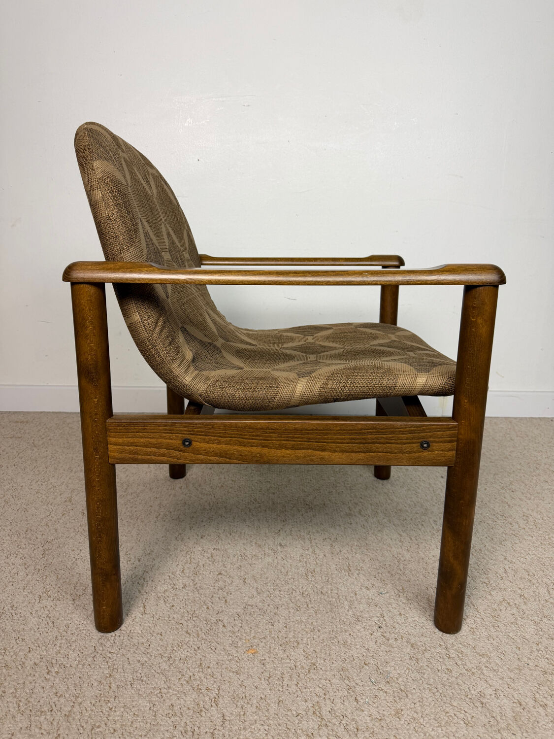 Vintage wooden armchair – 1970s design